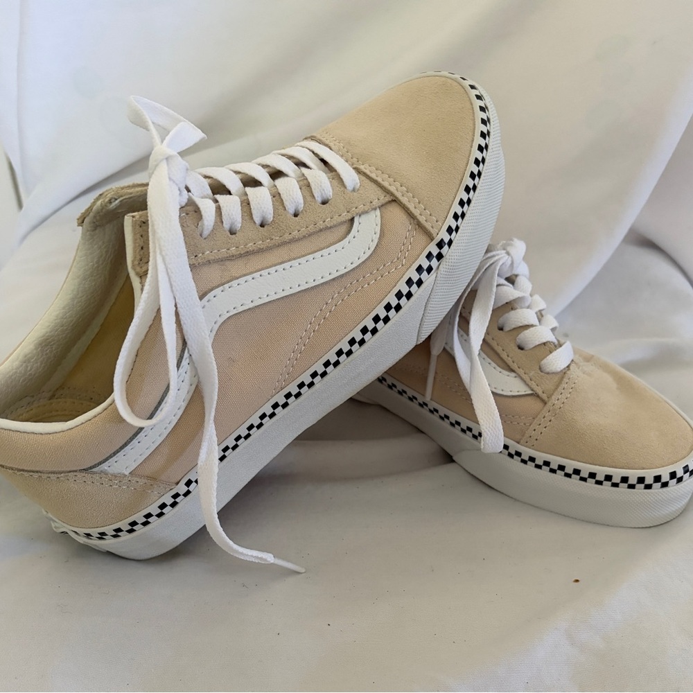 Vans Old Skool ~ Checkered Foxing Turtledove ~ Skate Shoes ~ NEW